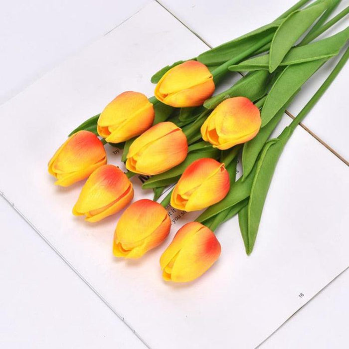 Spring Splendor: Exquisite 5-Piece Tulip Bouquet for Wedding & Home Decor