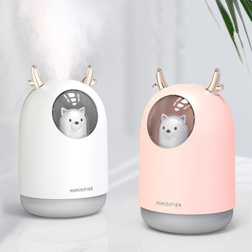 Colorful LED USB Pet Humidifier - Relaxing 300ml Mist Diffuser with Night Light
