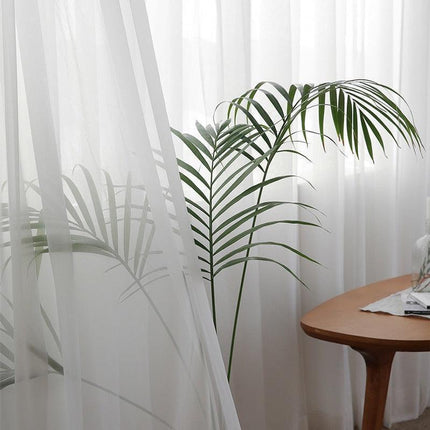 Chic White Sheer Voile Curtain Panel for Modern Home Interiors