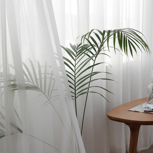 Chic White Chiffon Sheer Voile Curtain Panel for Sophisticated Home Decor