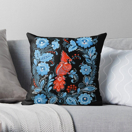 Whimsical Linen Animal Pillow Cover with Playful Cartoon Design