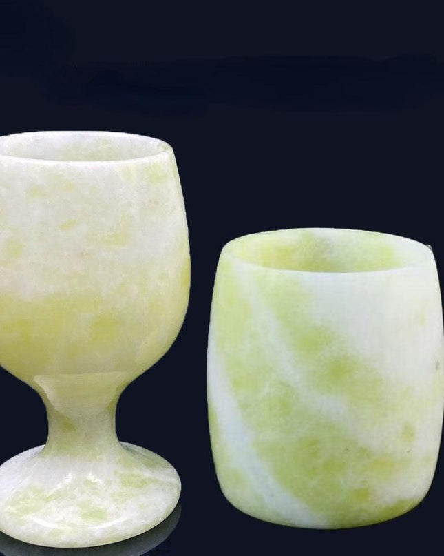 Luxurious Jade Stone Kung Fu Tea Set for Elegant Tea Ceremonies