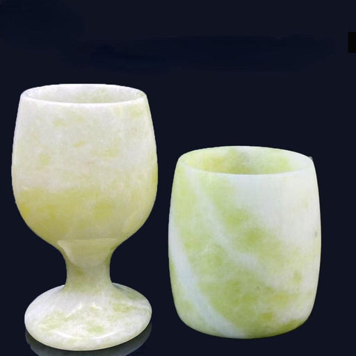 Jade Stone Tea Cup Collection - Elegant Chinese Kung Fu Set