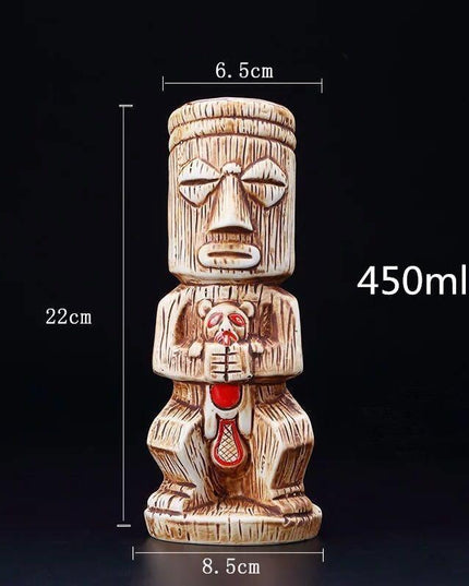 Stylish 450ml Tiki Mug for Cocktails, Beer, and Wine Enthusiasts