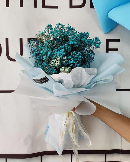 Charming Natural Dried Gypsophila Wheat Bouquet - Ideal Home Decor and Gift Option