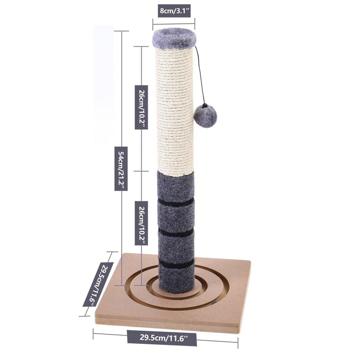 Adjustable Height Cat Tree Condo with Scratching Post for Entertainment and Furniture Protection
