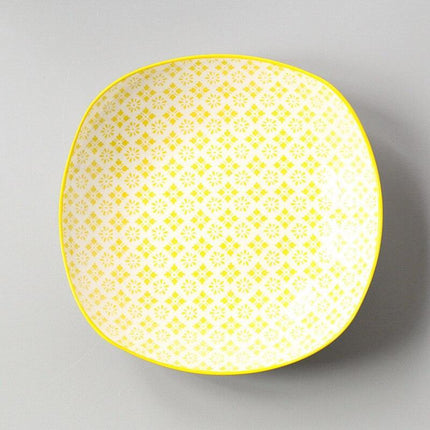 Handcrafted Japanese Square Ceramic Plate: Exquisite Table Artistry