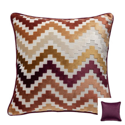Velvet Zigzag Accent Pillow Covers - Stylish Home Decor Collection