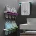 Versatile Wall-Mounted Storage Solution with Towel and Shoe Rack