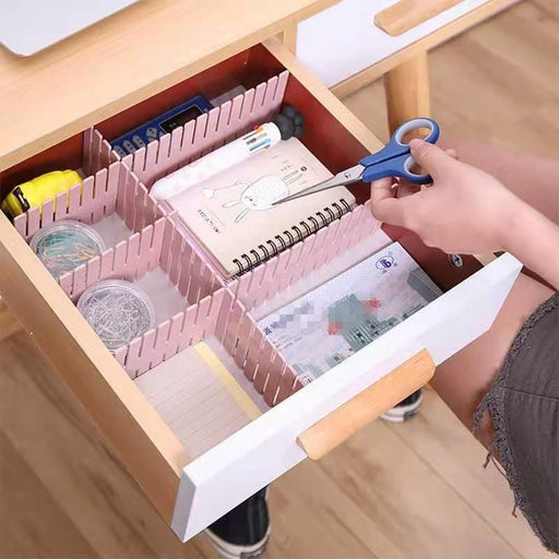 Refined Plastic Drawer Separator Set - Elegant Home Storage Solution