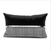 Modern Light Luxury Botanica Cushion Cover: Black & White Grid with Orange Patchwork
