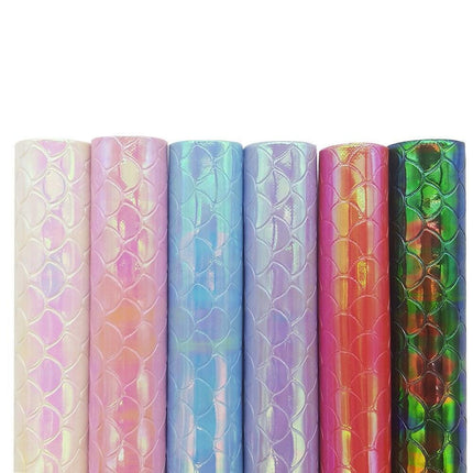 Mesmerizing Mermaid and Serpent Vegan Leather Craft Sheets - Set of 6