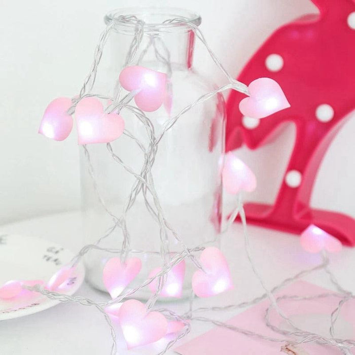 Enchanting LED Cotton Love Heart Wedding Fairy Lights