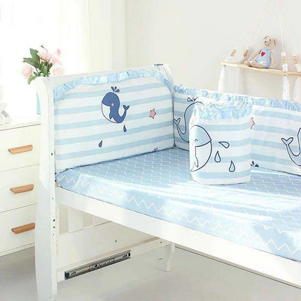 5-Piece Cotton Luxury Baby Crib Bedding Set for Deluxe Slumber