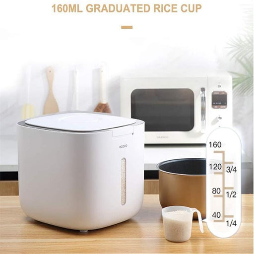Rice Bucket with Measuring Cup and Insect-Proof Sealed Design