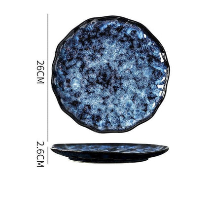 Sophisticated Blue Ceramic Tableware Set - Elevate Your Dining Experience with Elegance