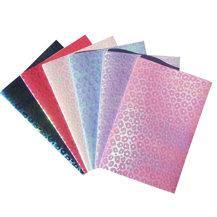 Leopard Printed Vinyl Fabric Sheets - Crafting DIY Kit with Multiple Color Options