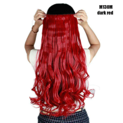LuxeLocks 24" Curly Vibrant Synthetic Hair Extension - Effortless Glamour and Versatile Styling