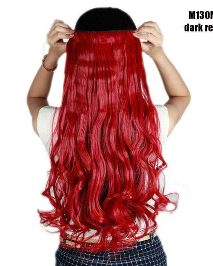 LuxeLocks 24" Curly Vibrant Synthetic Hair Extension - Effortless Glamour and Versatile Styling