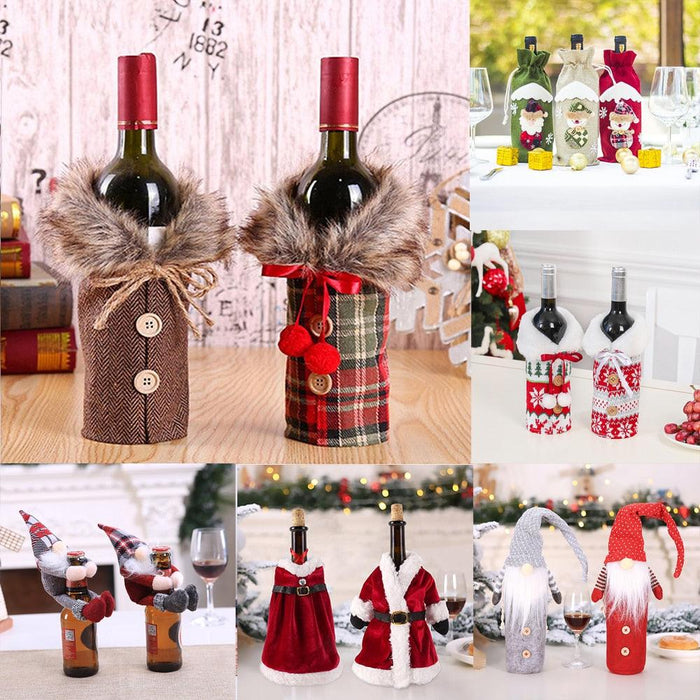Holiday Cheer Wine Bottle Dress: Celebrate in Festive Elegance