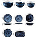Blue Ceramic Dinnerware Set with Unique Irregular Design - Complete Set for Elegant Dining Atmosphere