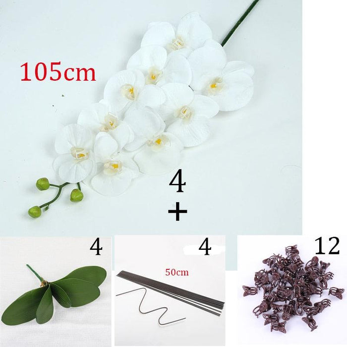 Luxurious Large Faux Orchid Display - Premium Home Décor Elegance