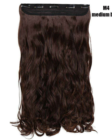 LuxeLocks 24" Curly Vibrant Synthetic Hair Extension - Effortless Glamour and Versatile Styling