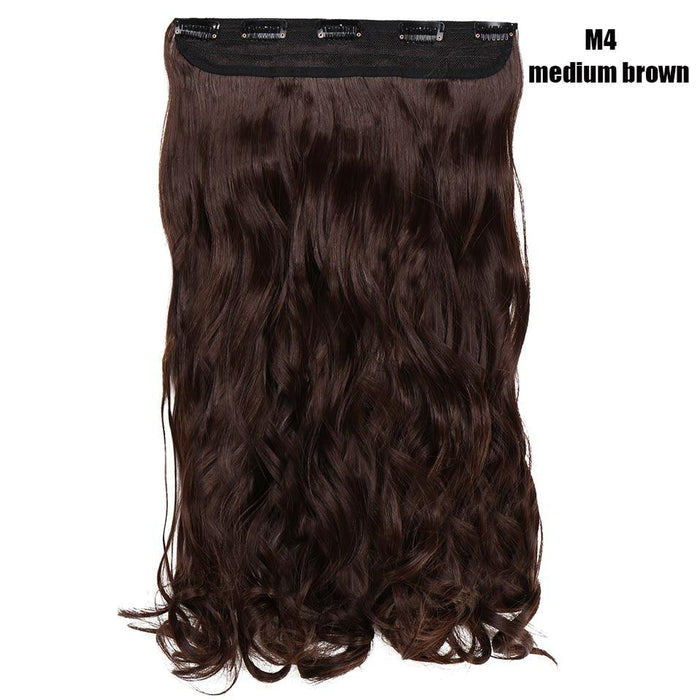 BENEHAIR Synthetic Hairpieces 24&quot; 5 Clips In Hair Extension One Piece Long Curly Hair Extension For Women Pink Red Purple Hair-0-Très Elite-medium brown-24inches-CHINA-Très Elite