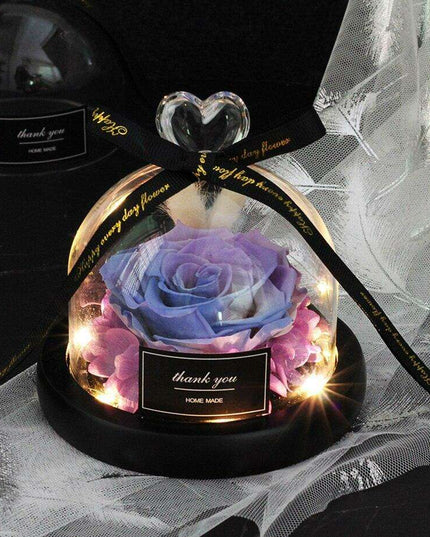 Timeless Elegance Glass Rose Showcase - A Symbol of Love and Grace