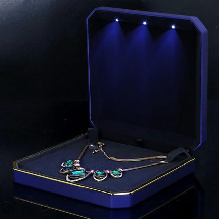 LED Jewelry Display Organizer Box for Elegant Showcase