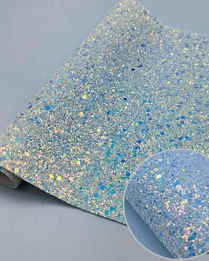 Glistening Gem Star Chunky Glitter Faux Leather - Premium Crafting Vinyl