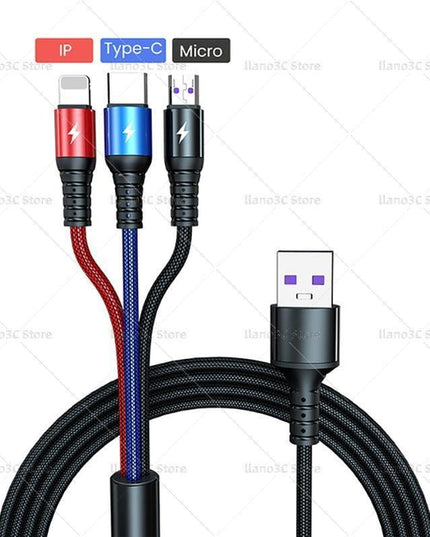 All-in-One Fast Charging Cable for Huawei, iPhone, and Samsung - The Ultimate Power Solution