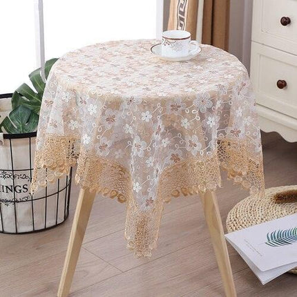 Sophisticated Lace Table Cover - Beautifully Embroidered Home Accent for Elegant Entertaining