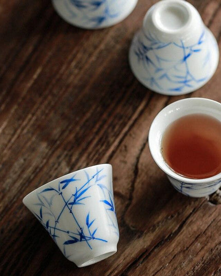Artisanal Hand-Painted Porcelain Tea Cups for a Luxurious Tea Experience