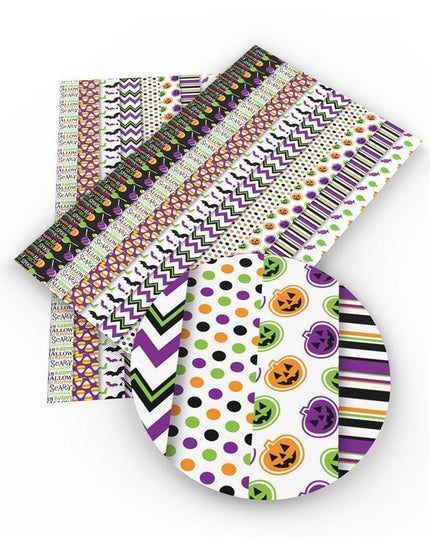 Spooky Vibes Halloween Faux Leather Crafting Sheets - 20x33cm