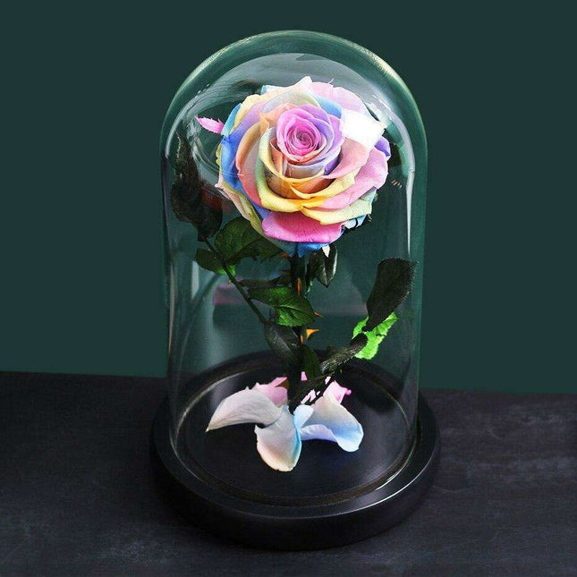 Eternal Elegance: Preserved Rose in Glass Dome - A Lasting Impression