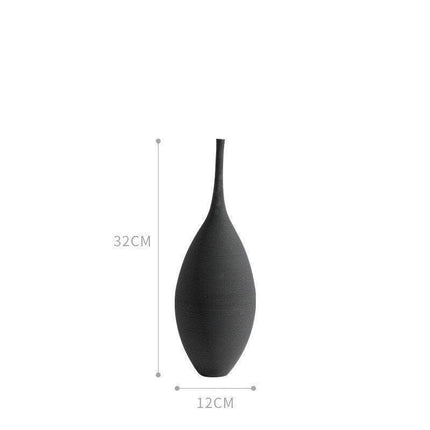 Serene Elegance: Monochrome Ceramic Zen Vase - Premium Edition