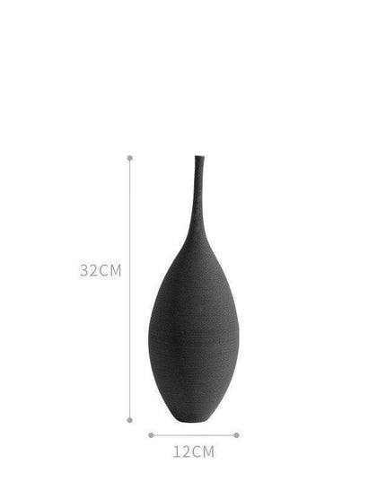 Serene Elegance: Monochrome Ceramic Zen Vase - Premium Edition