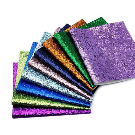 Glamorous Chunky Glitter Faux Leather Sheets - Ultimate DIY Crafting Material