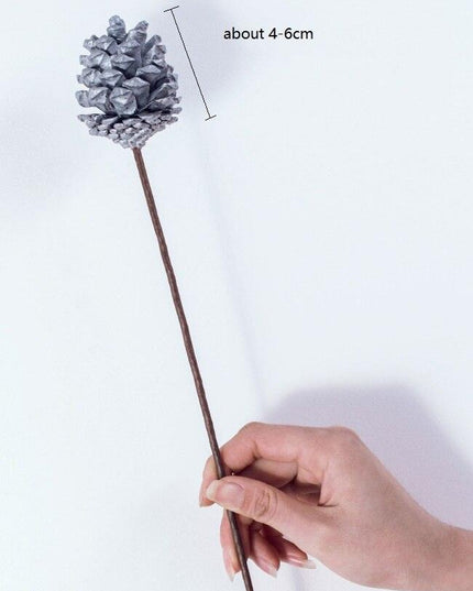 Dried Pine Cone and Floral Arrangement for Chic Nordic Home Styling - Seasonal Festive Decor