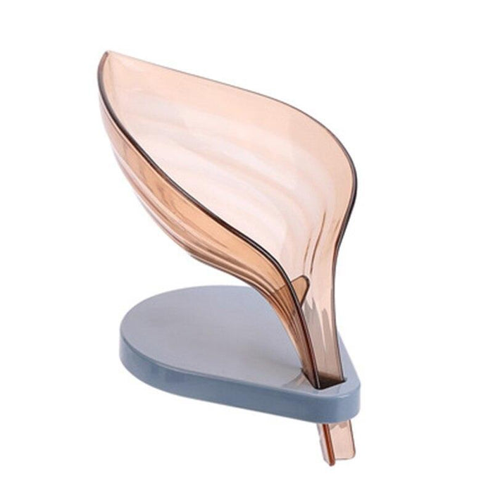 Leaf-Shaped Soap Holder with Secure Suction Cup - Stylish Storage Solution for Any Room
