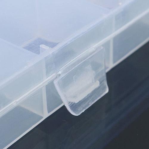 24 Compartments Plastic Box Case Jewelry