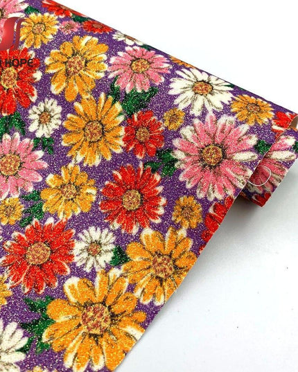 Glistening Star Gem Sparkle Faux Leather for Crafting Excellence