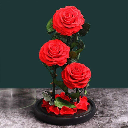 Eternal Elegance: Preserved Rose in Glass Dome - A Lasting Impression