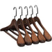 Elevate Your Closet: Luxury Wide Wooden Hangers Set with Non-Slip Features