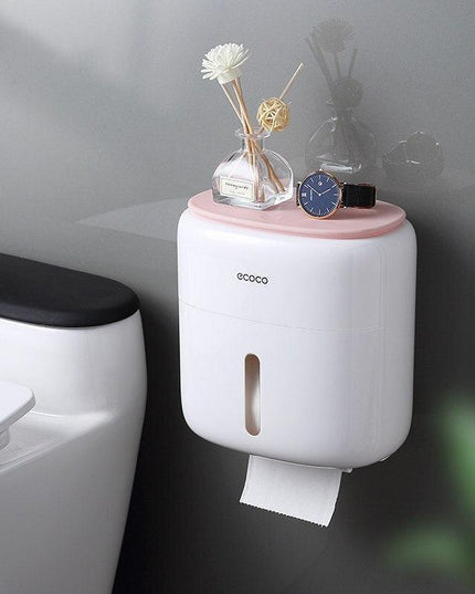 Bathroom Organizer with Phone Holder and Quick-Change Toilet Paper Feature