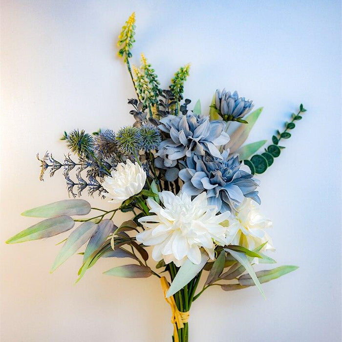 Luxurious Dahlia Silk Flower Bouquet for Elegant Home Decor