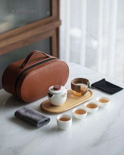Zen Zhiyu Travel Tea Set - Your Portable Gateway to Tea Bliss