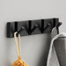 Contemporary Black Gold Foldable Towel Hook with Dual Mounting Options