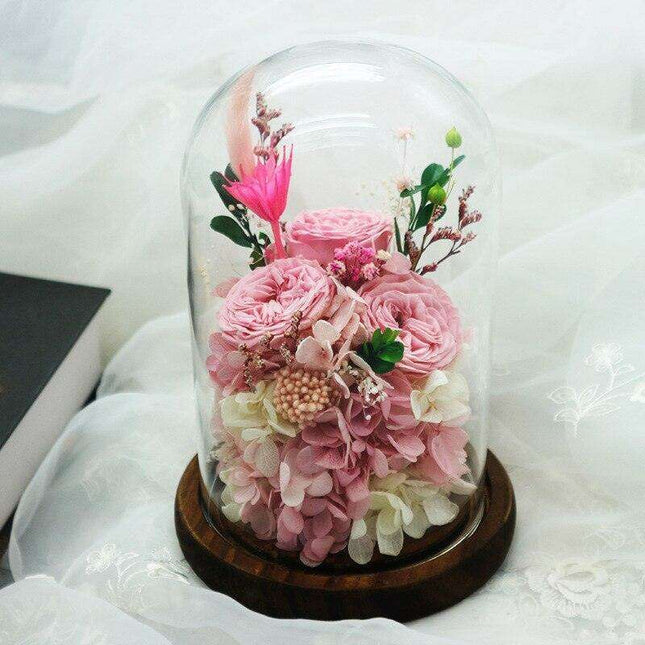 Forever Blooming Rose in Glass Dome: A Touch of Timeless Luxury